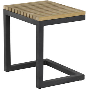 Geneve 21 X 21 inch Natural / Dark Grey Outdoor End Table, C-Shaped
